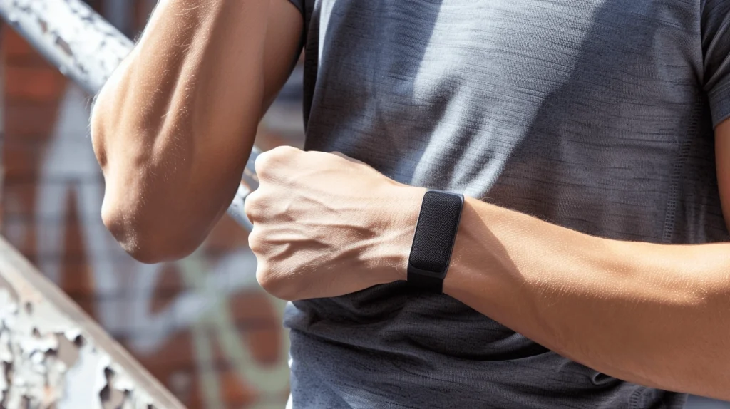 Athlete wearing a WHOOP band while exercising—answering the question, is the WHOOP worth it?