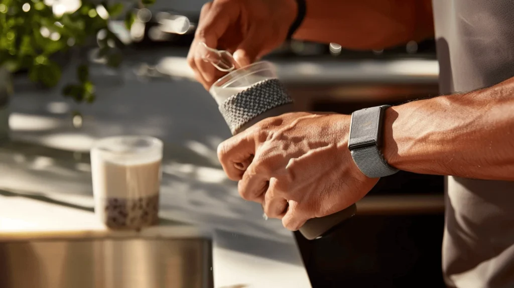 WHOOP band in daily life, showing its seamless tracking—answering is the WHOOP worth it?
